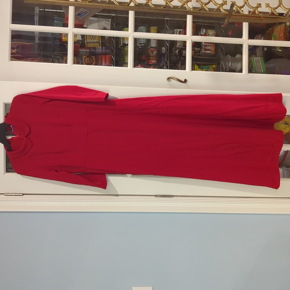Red maxi dress